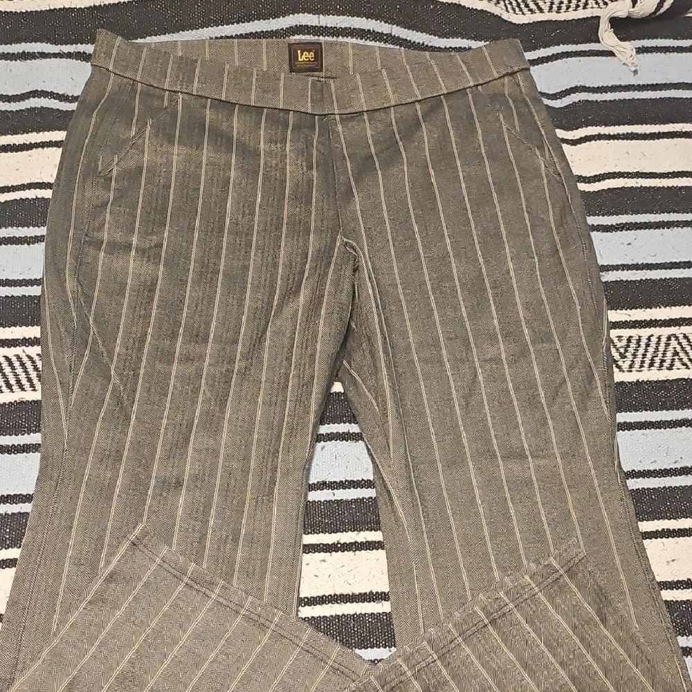Lee Charcoal Pinstripe Trousers